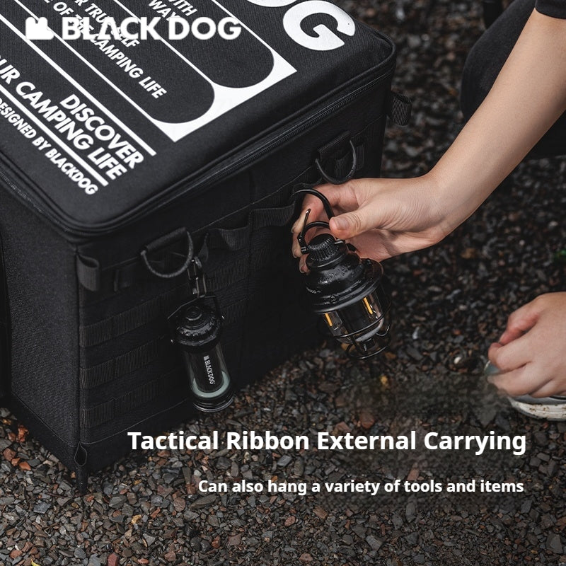 Blackdog Tactical Storage Bag Portable Foldable 51L Large Capacity Multifunctional Table Camp Gear Box Side Door Handbag Outdoor Camping Accessories 600D Oxford Cloth