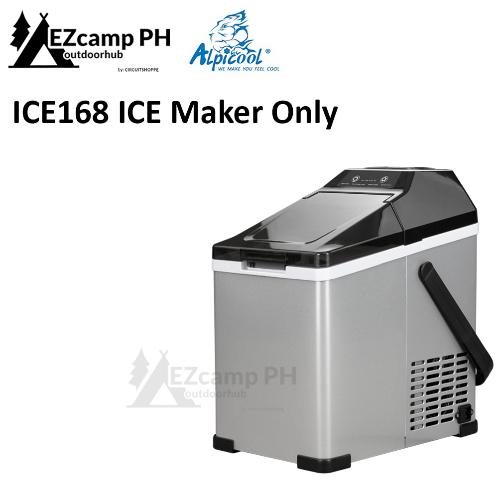 ALPICOOL ICE168 Portable Ice Maker Machine Car Home Outdoor Camping Compressor Ice Making Device 12V 24V DC / 220V 240V AC ICE 168 Tube Cube