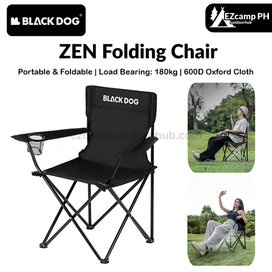 Blackdog ZEN Folding Chair Portable Lightweight Foldable Lounge Moon Chair With Arm Rest 180kg Max Load Light Outdoor Camping Travel