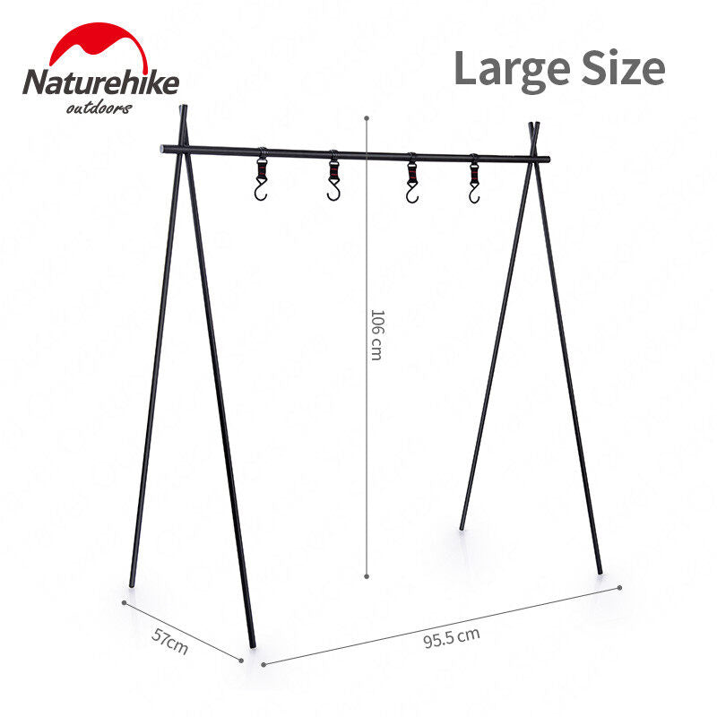 Naturehike Triangular Hanging Rack Shelve Outdoor Camping Equipment Hook Utensil Tableware Cookware Tools Triangle Hang Shelf 8kg Max Load Ultralight Portable Aluminum Alloy Nature Hike ChenYi