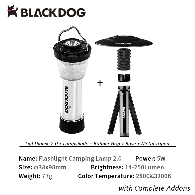 BLACKDOG by Naturehike Lighthouse Camping Lantern USB Charging LED Lamp Light Multi Configuration Outdoor Waterproof Atmosphere Lighting Flashlight