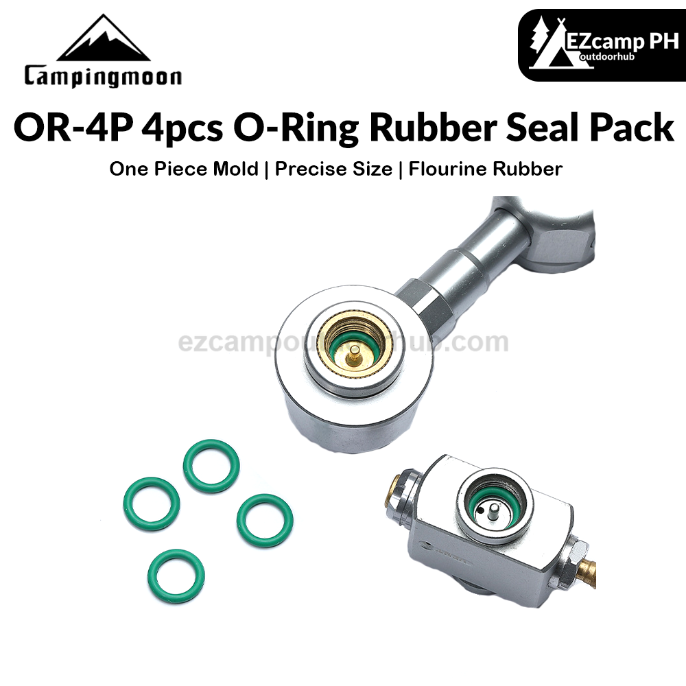 Campingmoon OR-4P 4pcs O-Ring Rubber Seal Pack Portable Ultralight Screw Type Butane Connector Threaded Gas Tank Camping Isobutane