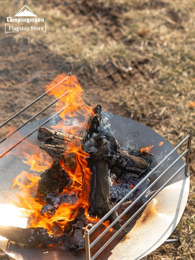 Campingmoon SOLO-A3 Sole Fire Pit Portable Lightweight Multifunctional Barbecue Grill Wood Stove Bonfire Heating Fire Station Outdoor Camping Travel