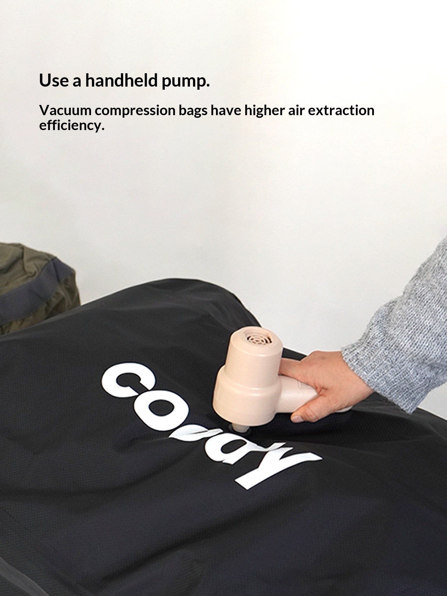 Coody GR-119 Handheld Air Pump Portable Lightweight 2PSI 105W for Inflatable Bed Mattress Pillow Sofa Compression Bag USB C Charging