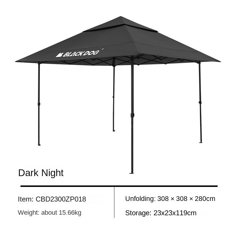 BLACKDOG Black Square Curtain Canopy Awning Tent Pergola Folding Stall 4 Season Sun Shelter Umbrella Protection Terrance Balcony Waterproof Tarp