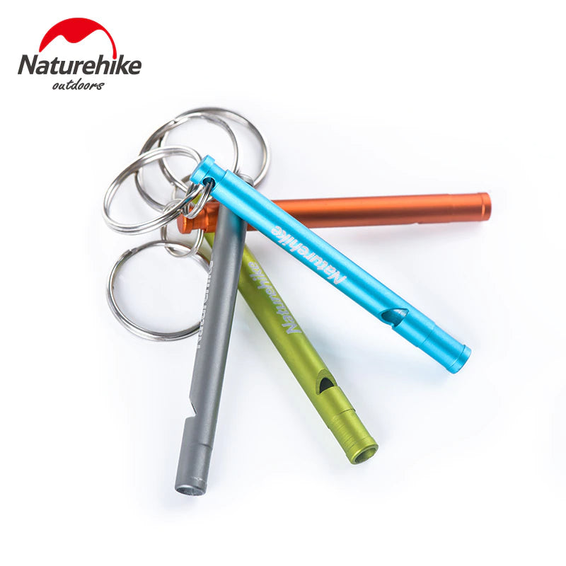 Naturehike Portable Aluminum Alloy Emergency Survival Whistle Hanging Keychain Short and Long Key Chain Pito Camping Outdoor Hiking Mountaineering