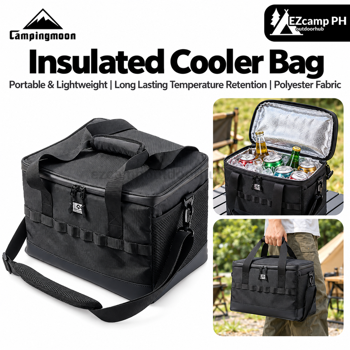 Campingmoon Insulated Cooler Bag 5L 18L Portable Thermal Ice Box Food Drink Storage Outdoor Camping