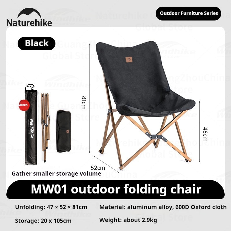 Naturehike Outdoor Folding Chair Portable Lightweight Wooden Chair Wear-resistant Light Wood Break Chair For Office Camping Beach Fishing Travel Seat