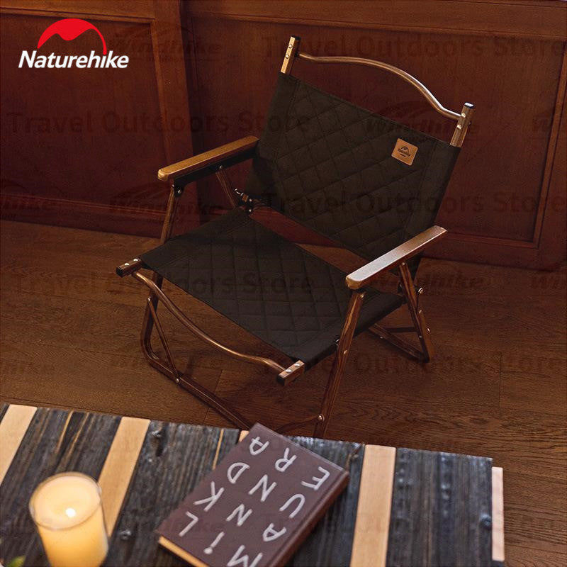 Naturehike MW02 Camping Folding Chair Portable Thickened Soft Cotton Cushion 1 Person Kermit Chair Outdoor Backrest Fishing Comfortable Breathable L02