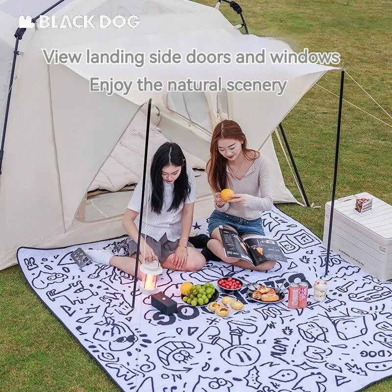 BLACKDOG FOR WILD Cabin Style Automatic Fast Build Tent Expandable Canopy Optional Add-on Vinyl Coated Sunscreen Waterproof Open Multiple Setting Tent