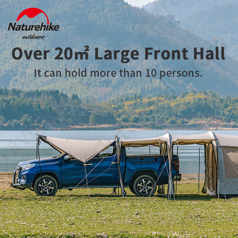 [Pre-Order] Naturehike CLOUD VESSEL Series 4 Rod Tunnel Camping Glamping Portable Outdoor Tent Camp Family Group Party Waterproof Windproof 20 SQM Large Shelter with Projector Screen Nature Hike