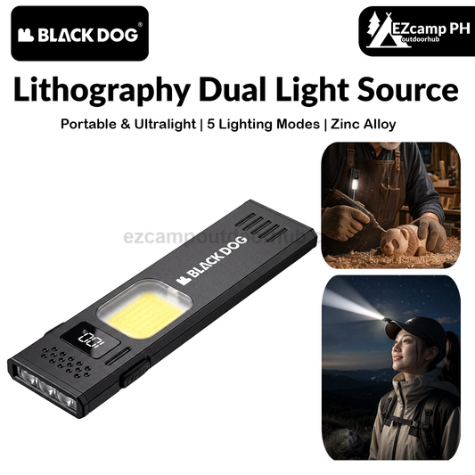 BLACKDOG Lithography Dual Light Source Portable Ultralight Flashlight 5 Adjustable Lighting Modes Magnetic Bottom Hiking Lighting Outdoor Camping