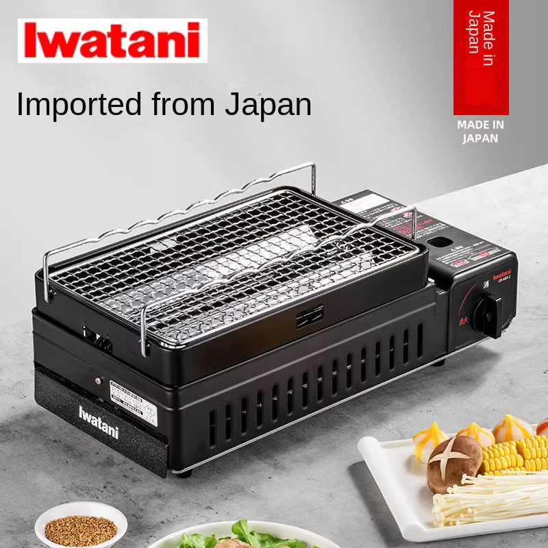 Iwatani ABURIYA II Grill Stove Portable Lightweight Butane Canister Cassette Stove Grill 2.3kw Firepower Charcoal-less Outdoor Camping Travel Griller Original Made in Japan