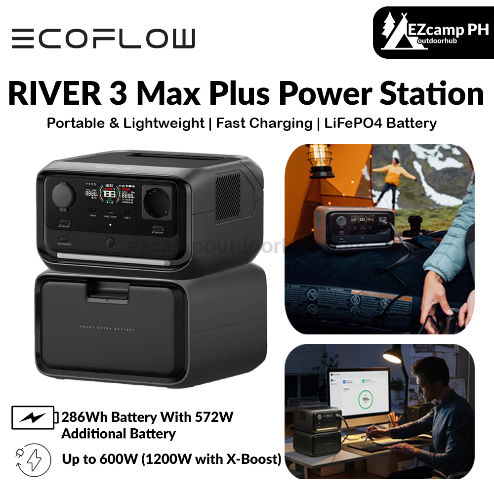 Ecoflow River 3 Max Plus Power Station Portable Home Battery Backup ...