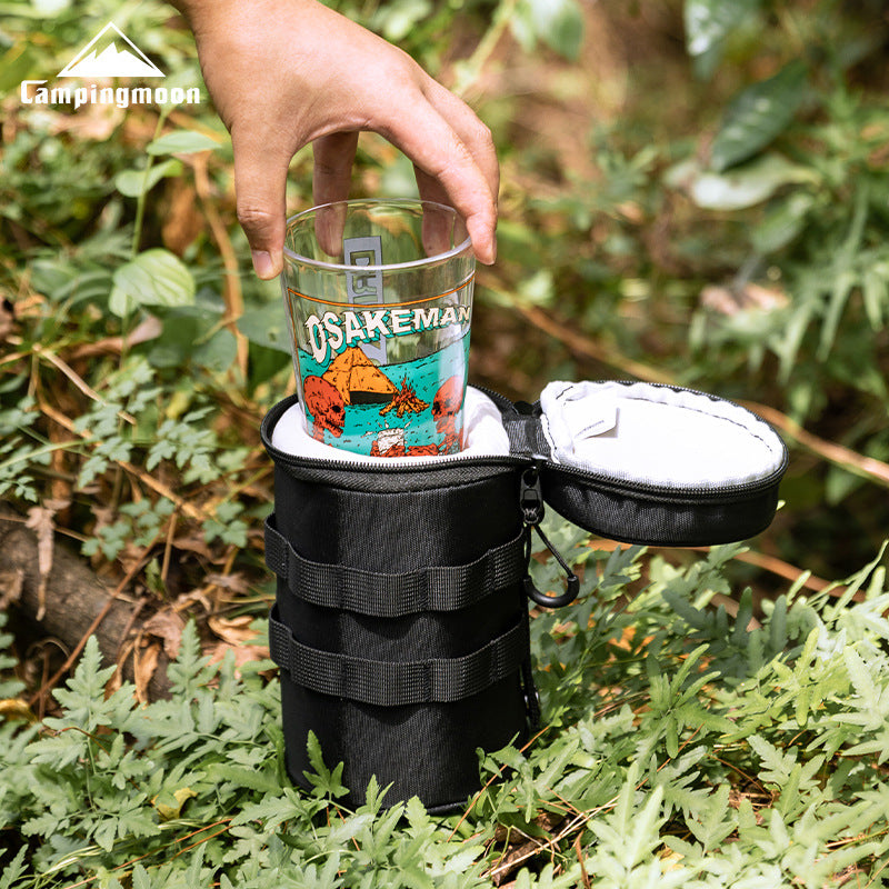 Campingmoon Beer Glass Padded Carrying Bag Protective Cup Case Portable Outdoor Camping Storage