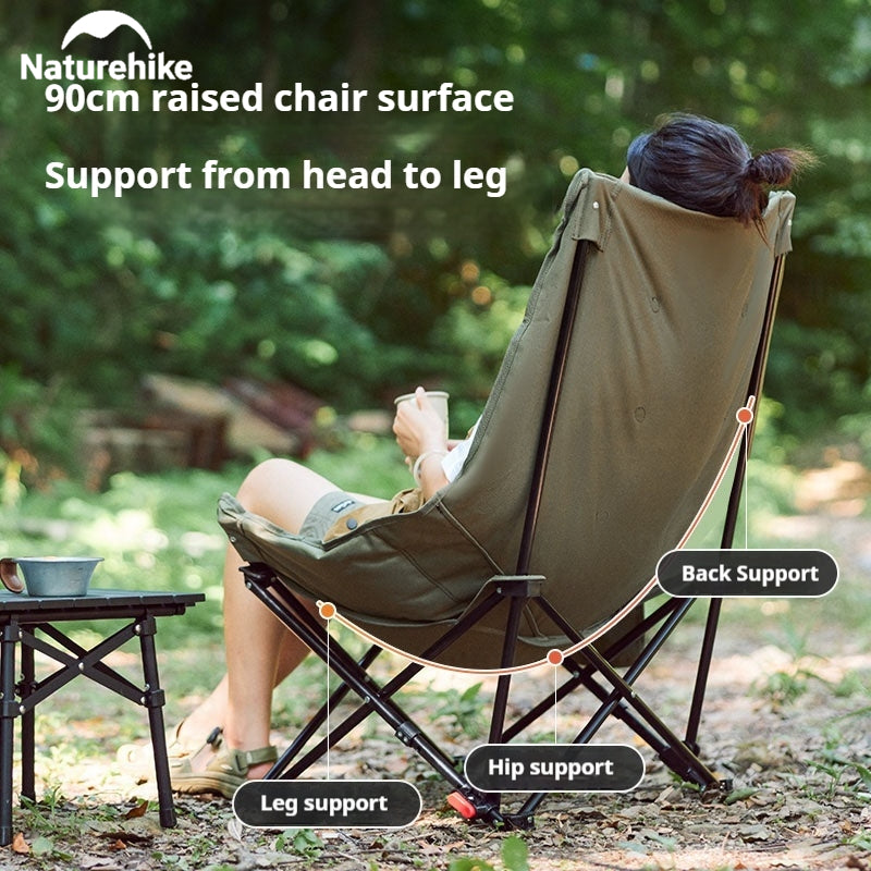 Naturehike SEA STAR 001 High Back Moon Chair Portable Leisure Seat Adjustable Modes Lounge Chair Load Bearing Up To 110kg Camping Outdoor Picnic