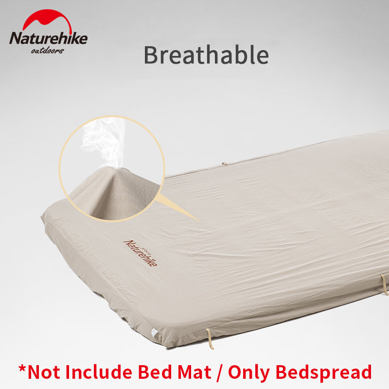 Naturehike Cotton Air Mat Bedspread 1-2 Persons Ultralight Cotton Moisture-Absorbing Highly Durable Breathable Sleeping Mattress Dust Cover Air Cushion Pad Bedroom Rest Travel Camping Hiking Outdoor Original Nature Hike