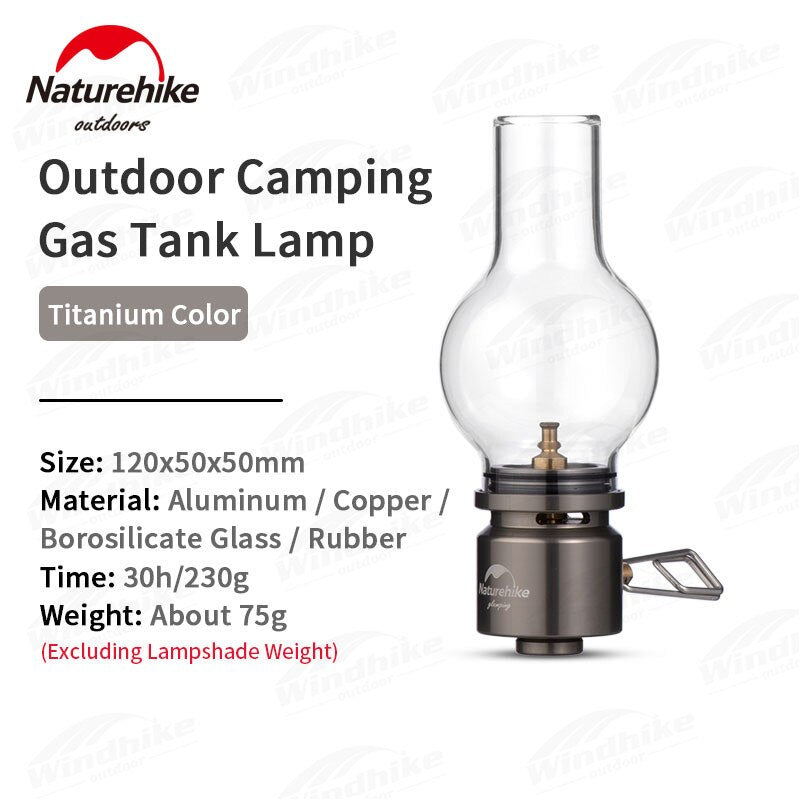 Naturehike Portable Gas Tank Lantern Camping Atmosphere Roman Candle Like Lamp Light Outdoor Camp Ambient Butane Fuel Lighting