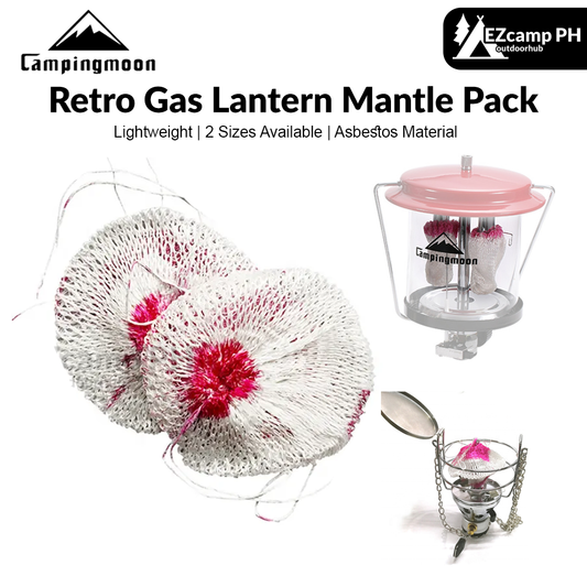 CAMPINGMOON Gas Retro Lantern Mantle Yarn Set for Kerosene Unleaded Butane White Gas Camping Fishing Lamp Light Gauze Mesh Pack Gasa coleman