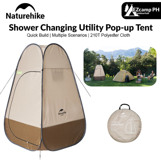 Naturehike Outdoor Auto Pop Up Shower Utility Tent for Camping Changing Clothes Portable Folding Toilet Bath Bathing Fishing Waterproof Foldable