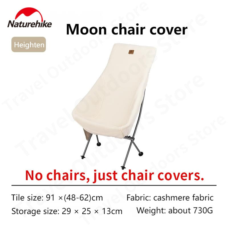 Naturehike Portable Camping Warm Moon Chair Cover Lamb Wool Fabric Warm Soft Comfortable With Storage Pocket Only Chair Cover Nature Hike