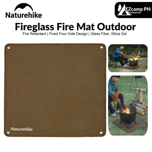 Naturehike Fireglass Fire Mat Outdoor Fireproof Mat Flame Retardant High Temperature Resistance Pad Protective Cover for Stove Cooking Grilling Bonfire Fire Pit Surface Protection Fire Proof Burn Resistant up to 600° Celsius Heavy Duty Nature Hike