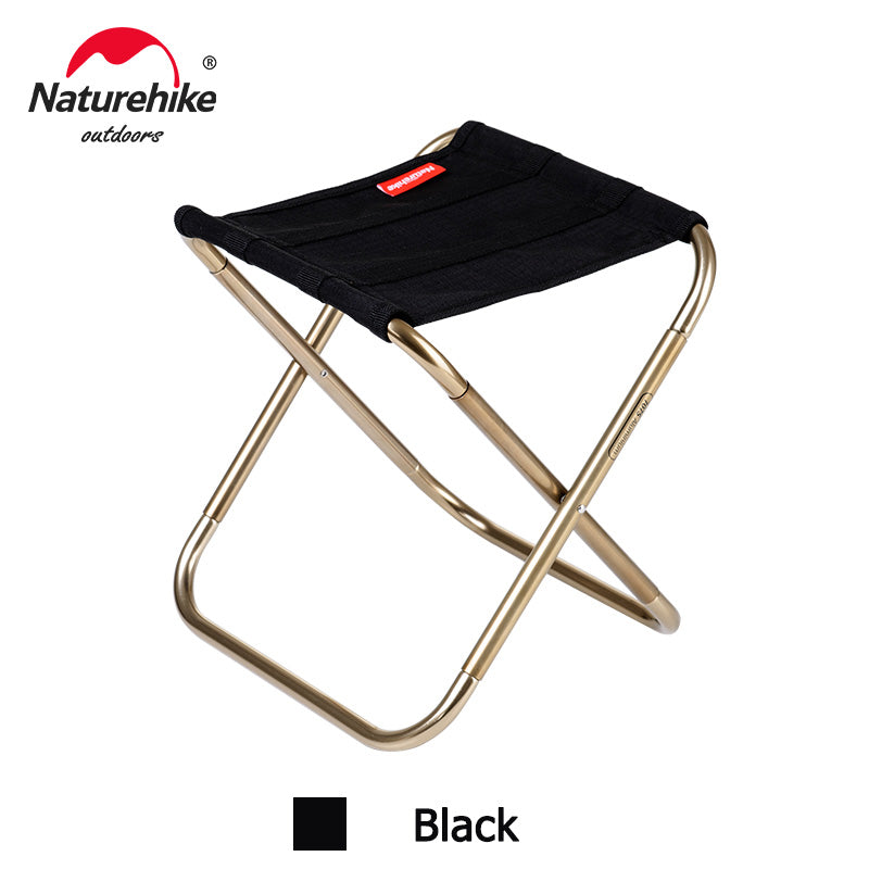 Naturehike Mini Stool Chair Outdoor Portable Lightweight Small Outdoor Chair Aluminum Alloy Folding 75KG Max Load Fishing Chair Hiking Picnic Beach Travel Heavy Duty Original Nature Hike