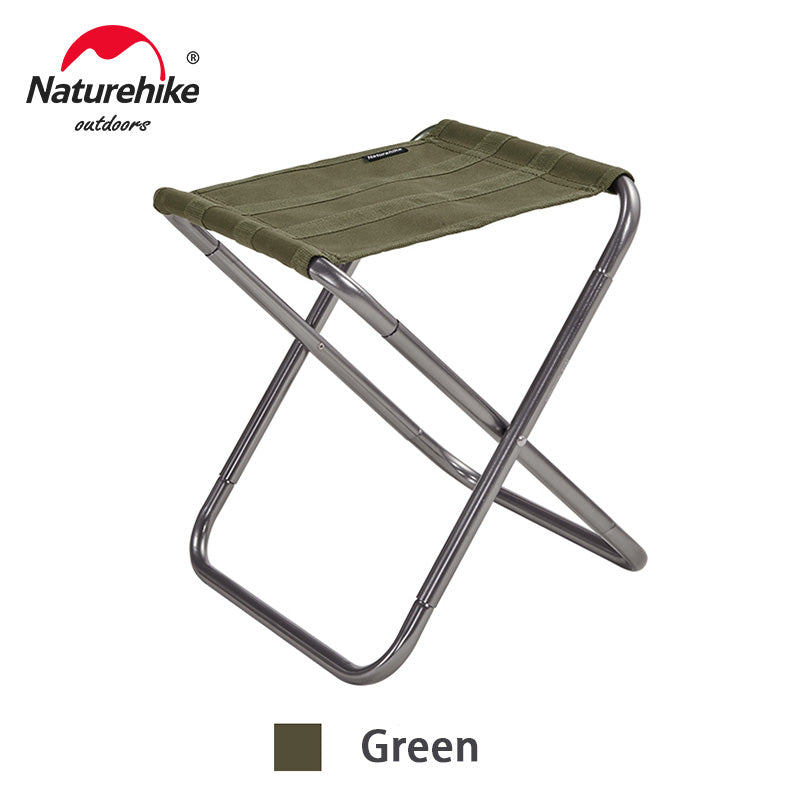 Naturehike Mini Stool Chair Outdoor Portable Lightweight Small Outdoor Chair Aluminum Alloy Folding 75KG Max Load Fishing Chair Hiking Picnic Beach Travel Heavy Duty Original Nature Hike