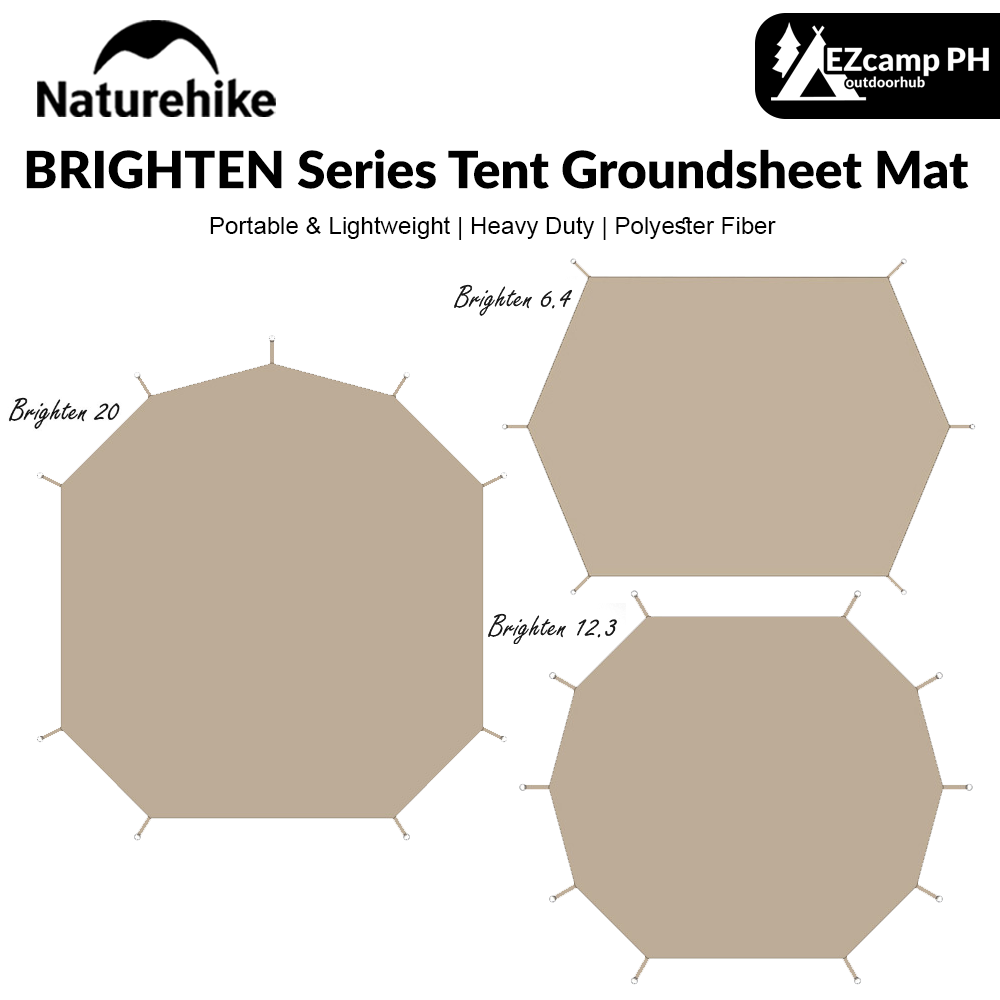 Naturehike Brighten Series 6.4 | 12.3 | 20 Ground Cloth Add-on Camping Damp Proof Mat Thickened Cotton Tent Floor Cloth Tent Accessories