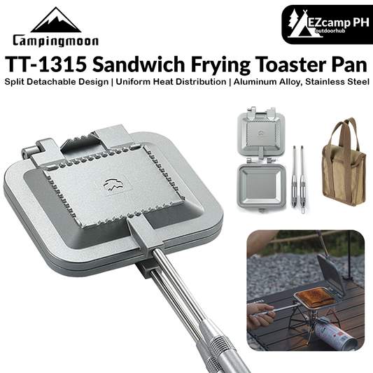 CAMPINGMOON TT-1315 Sandwich Frying Toaster Pan Bread Toast Equipment Aluminum Stainless Steel Split Detachable Non-Stick Double Sided Grill Pan