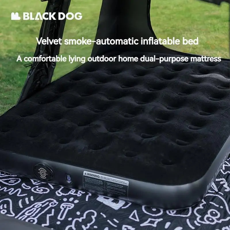 BLACKDOG Black Double Queen Air Mattress Inflate Air Bed with