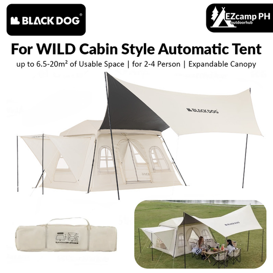 BLACKDOG FOR WILD Cabin Style Automatic Fast Build Tent Expandable Canopy Optional Add-on Vinyl Coated Sunscreen Waterproof Open Multiple Setting Tent