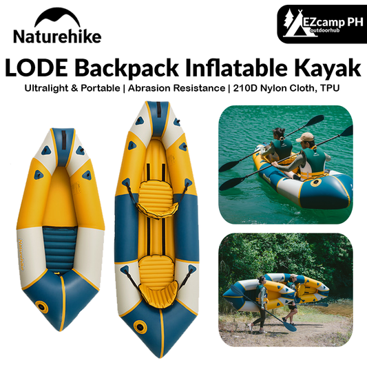 Naturehike LODE Backpack Inflatable Kayak 1-2 Person Ultralight Only 3.2/5.5kg Portable Storage Tear Resistance Outdoor Water Sports Canoe Boat