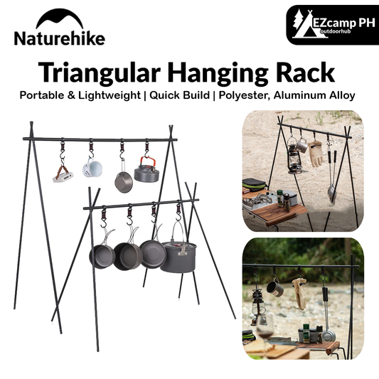 Naturehike Triangular Hanging Rack Shelve Outdoor Camping Equipment Hook Utensil Tableware Cookware Tools Triangle Hang Shelf 8kg Max Load Ultralight Portable Aluminum Alloy Nature Hike ChenYi