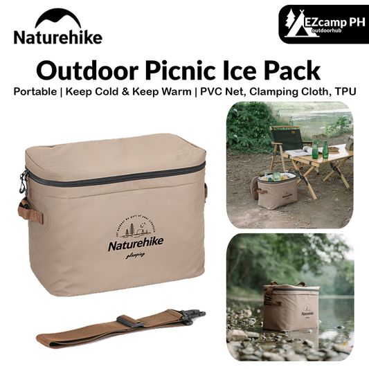 Naturehike Outdoor Picnic Ice Pack 12L 20L Big Capacity PVC Thermal Insulation Cooler 800g Portable Ultralight Travel Camping Food Drink Storage Bag