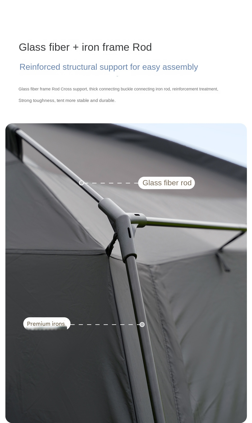 Vidalido POON SAAN PRO Portable 8-10 Person Banshan Villa Extra Large Semi-Automatic Cabin Style Black Tent Outdoor Camping 15m² Interior Space 2 Bedroom Waterproof 150D Titanium Silver Coated Sunscreen