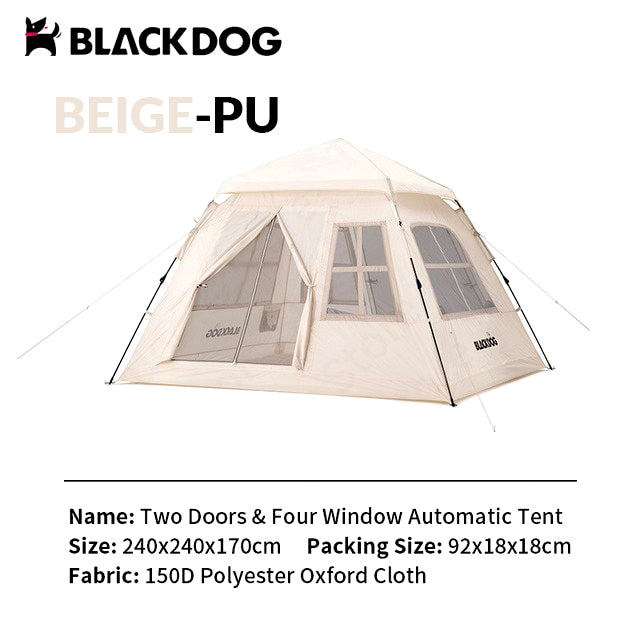 tent door name BLACKDOG 2 Doors 4 Windows Automatic 4 Person Camping – EZcamp Outdoorhub