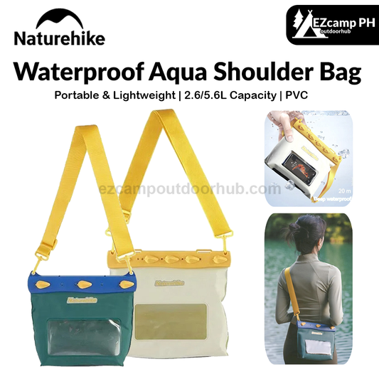 Naturehike Aqua Waterproof Shoulder Bag with Mobile Phone Pocket 20m Deep Water Sports Multifunctional Storage Cellphone Smartphone Case Cover