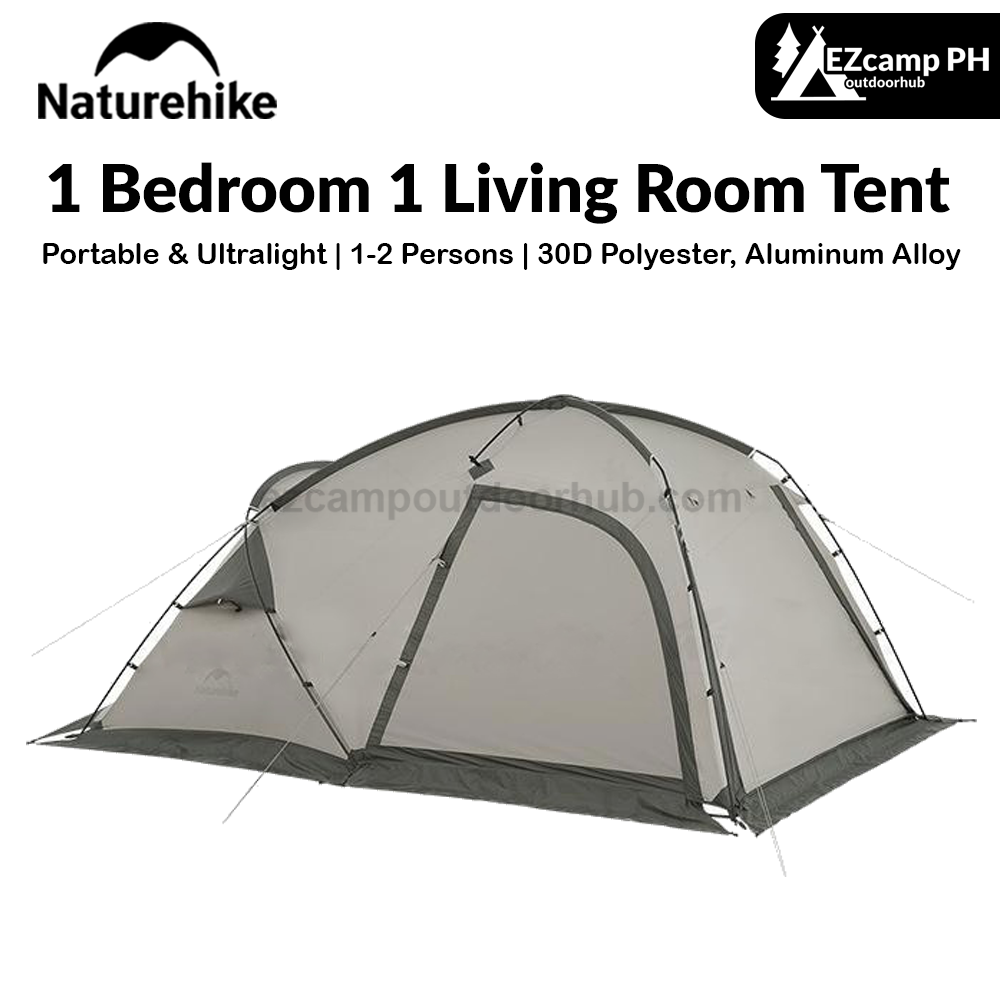 Naturehike 1 Bedroom 1 Living Room Portable Ultralight Hiking Backpacking 4 Season Camping Tent 2 Person Waterproof Windproof 30D Polyester Spacious