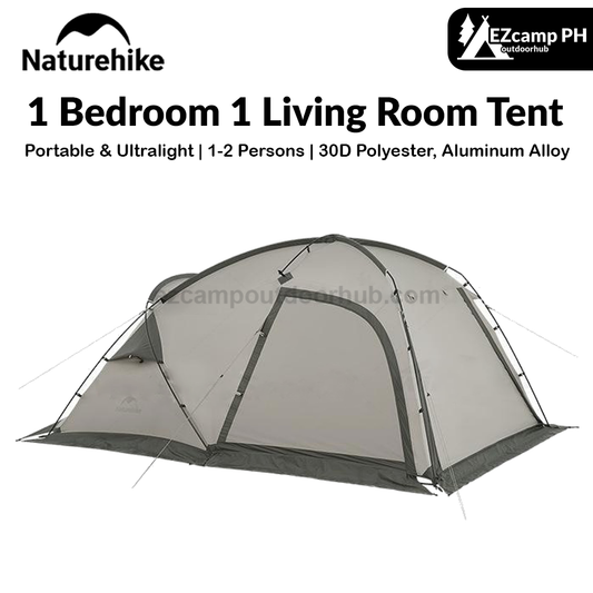 Naturehike 1 Bedroom 1 Living Room Portable Ultralight Hiking Backpacking 4 Season Camping Tent 2 Person Waterproof Windproof 30D Polyester Spacious