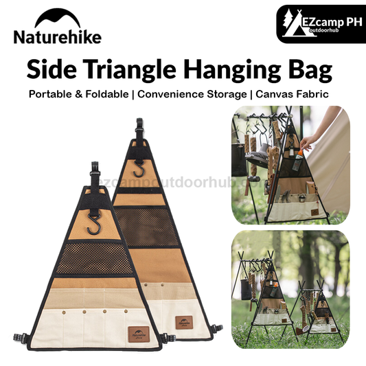 Naturehike Side Triangle Hanging Bag Multipurpose Storage Canvas Bag For Triangular Hanging Rack Shelf Small Large Multi Pocket Tableware Utensil Hang Shelves Add-on Accessories Organizer