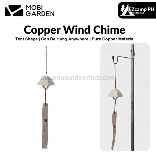 MOBI GARDEN Copper Wind Chime Tent Shape Haning Bells Portable Camping Garden Decoration Outdoor Yard Meditation Relaxation Pure