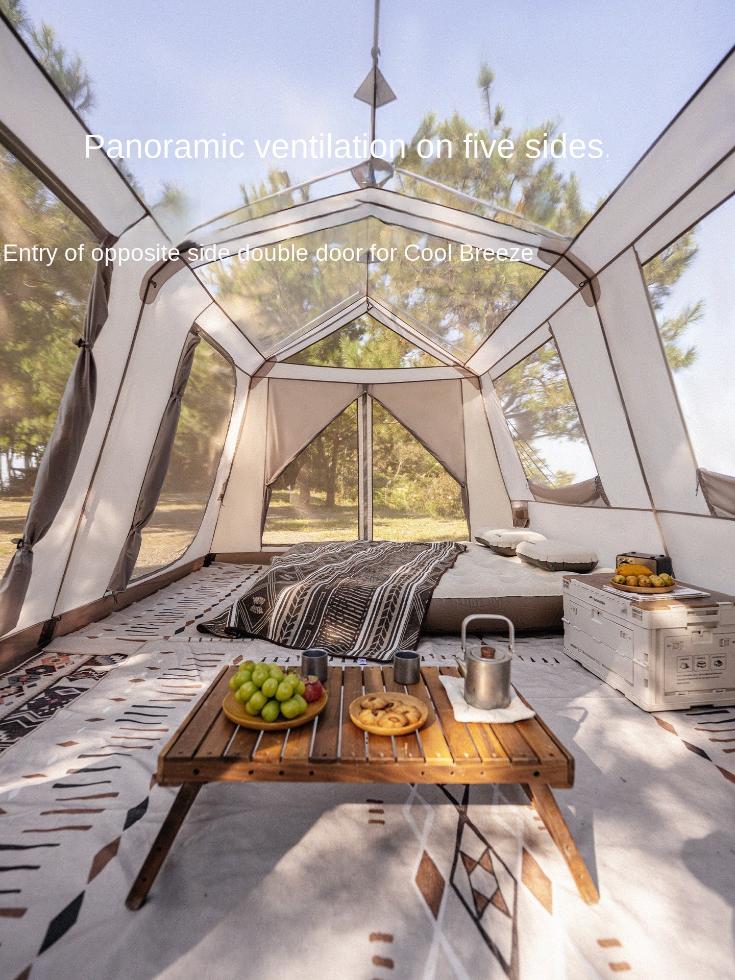 Naturehike 2026 VILLAGE 13 PRO Automatic Tent Fast Build Cabin Style Tent 6-8 Persons Large 24m² Usable Space Aluminum Frame Ti Black Coated Sunscreen