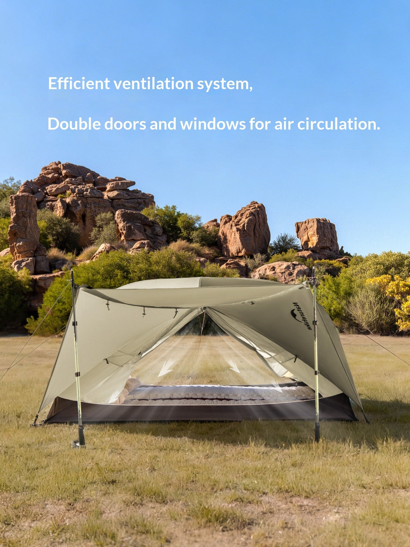 Naturehike MONGAR Series UL and PRO Tent Portable Ultralight 1-3 Persons 20D Nylon Rainproof Expandable Canopy Double Layer Camping Hiking Backpacking Tent