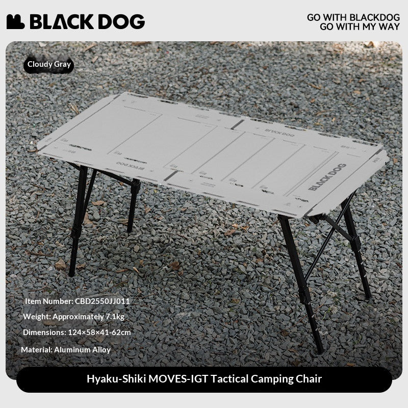 Blackdog MOVES Modular IGT Tactical Table Portable Black Folding Large Integrated Grill Table Up To 4.5 Units Of IGT Space Camping Kitchen BBQ Stove Table