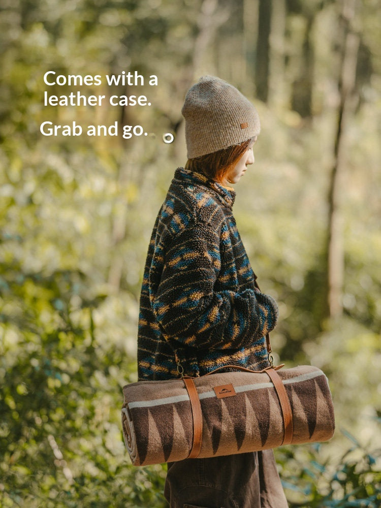 Naturehike Indian Geometric Wool Blanket Outdoor Winter Portable Multifunction Super Wide Carpet Thickened Cover Soft Shawlt Warm Throw Cape Camping