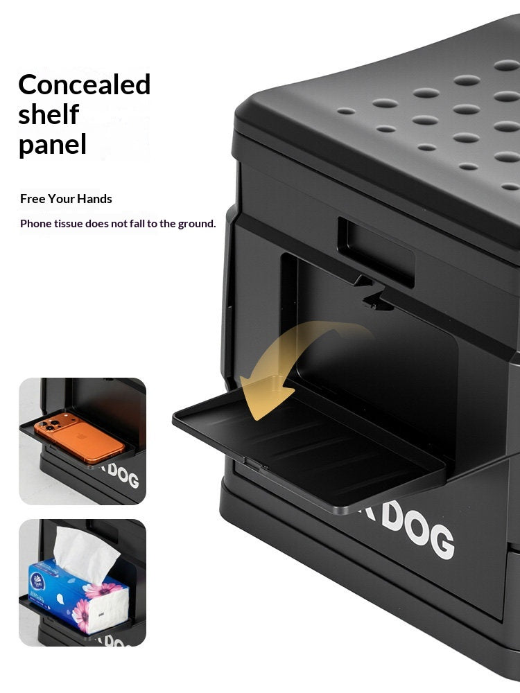 BLACKDOG Outdoor Portable Folding Mobile Toilet Seat Chair Multi-Functional Camping Travel Waste Disposal Storage Container Bin Can PP 200kg Max Load