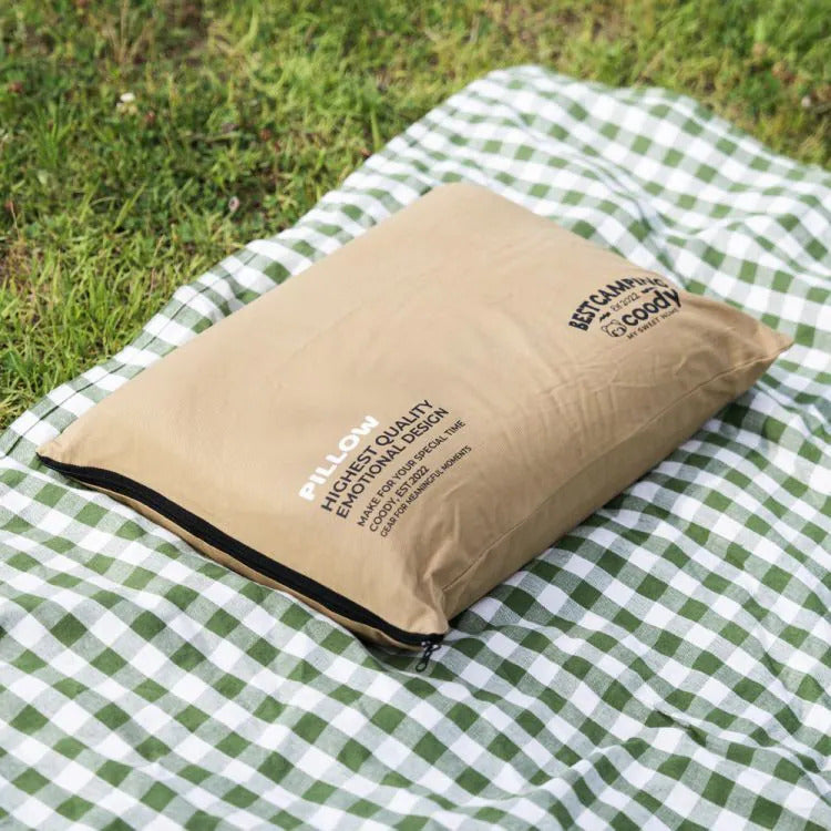 Coody Pillow 3D Memory Foam Portable Premium Self Inflating Pillow C-Curve Design Low High Machine Washable Outdoor Camping Home Travel