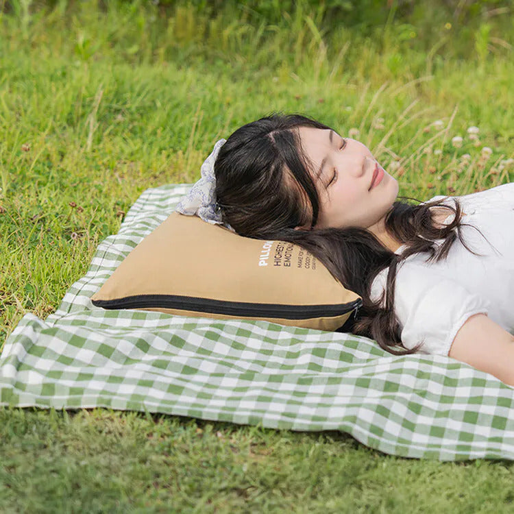 Coody Pillow 3D Memory Foam Portable Premium Self Inflating Pillow C-Curve Design Low High Machine Washable Outdoor Camping Home Travel