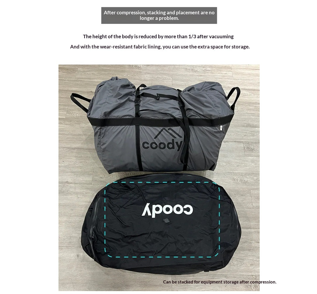 Coody TENT SHIELD Vacuum Compression Travel Bag Portable Multipurpose Outdoor Camping Equipment Storage IP68 Waterproof